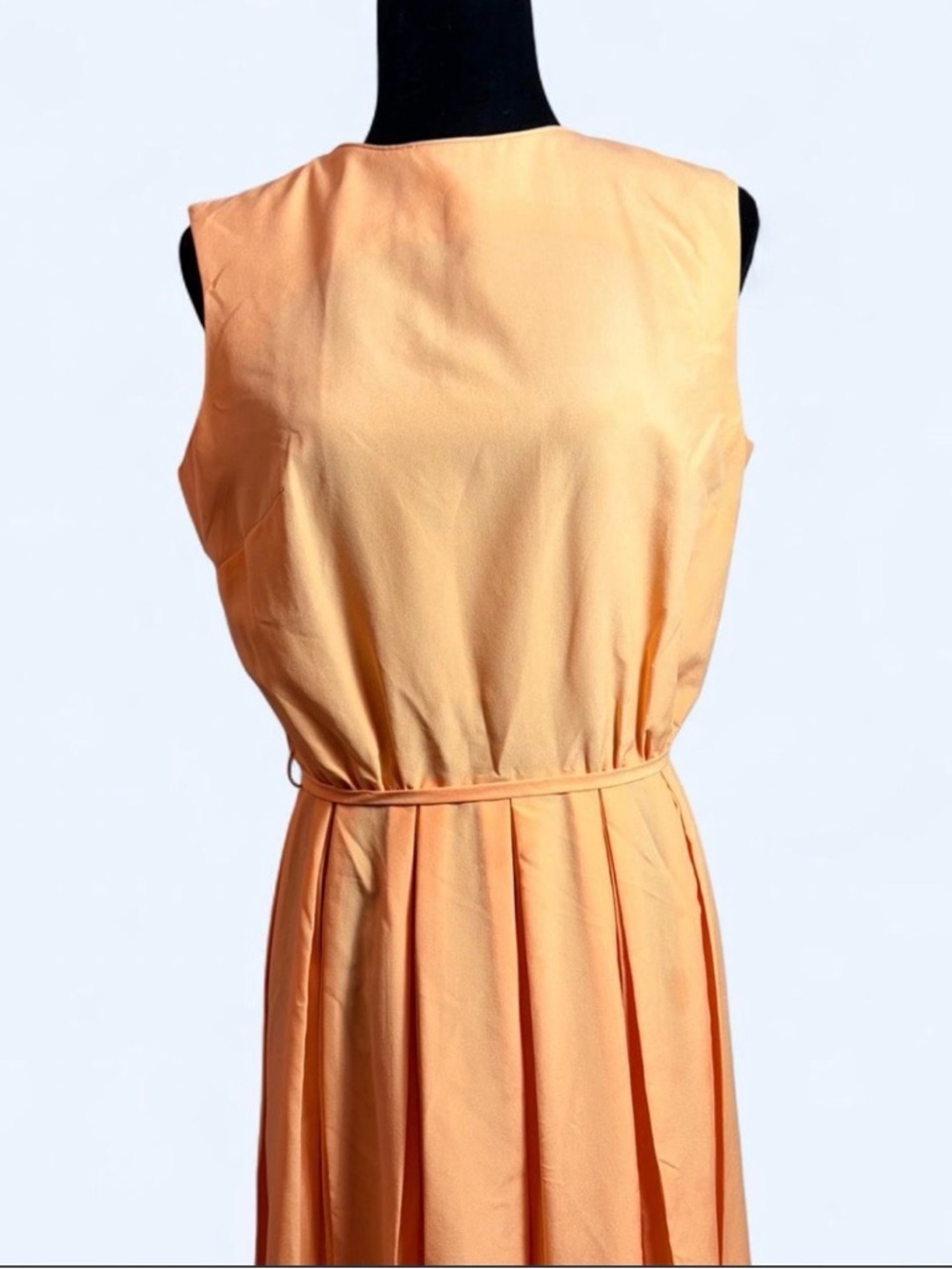 Vintage 50s Orange Pleated Dress 🧡
